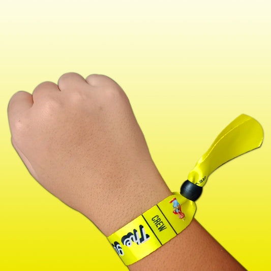 VIP satin wristbands with full-color design for concerts and festivals