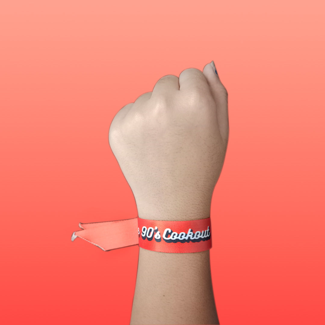 Satin Cloth wristbands - Red - www.wristbandwala.com