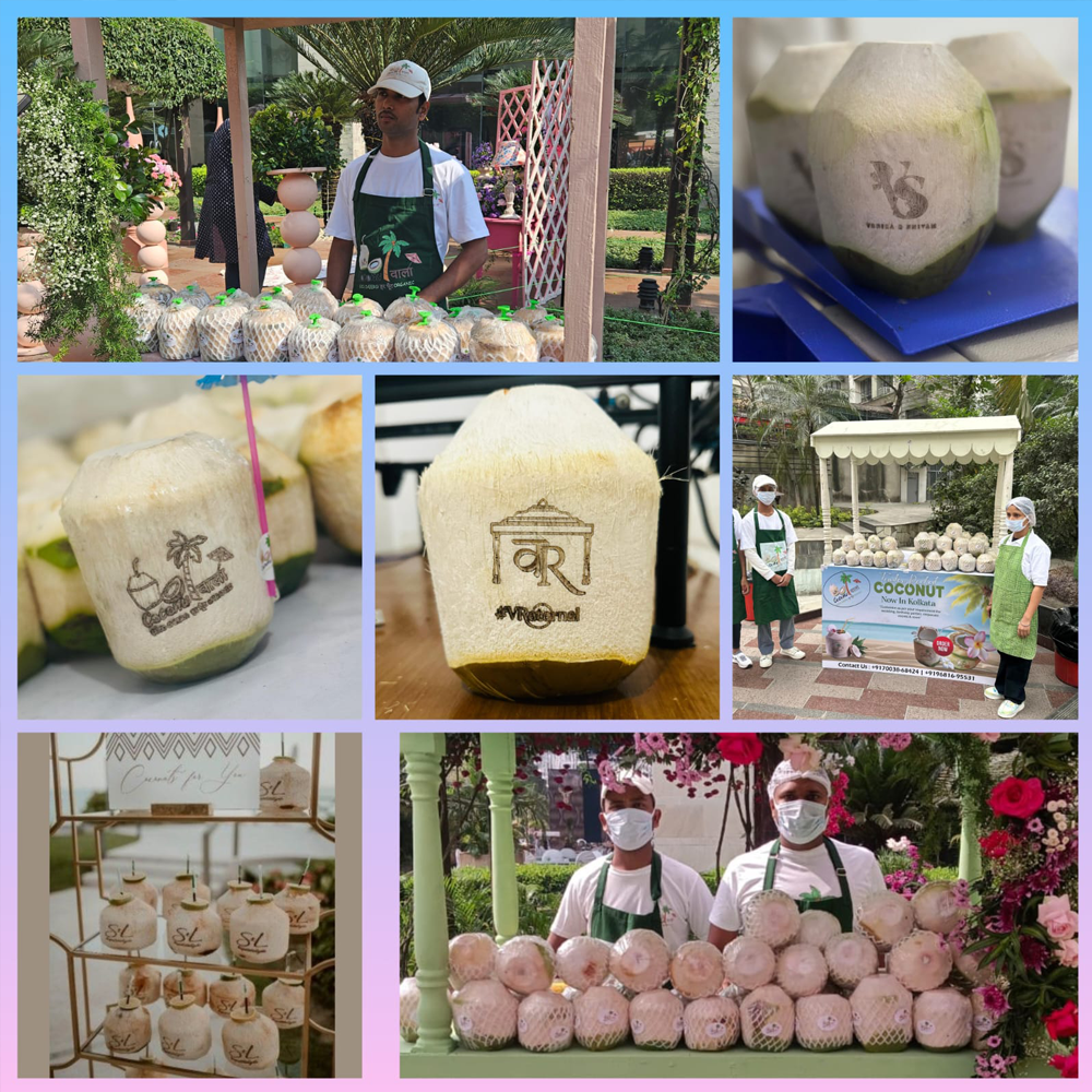 Customised Tender Coconuts - Print your design on tender peeled coconuts