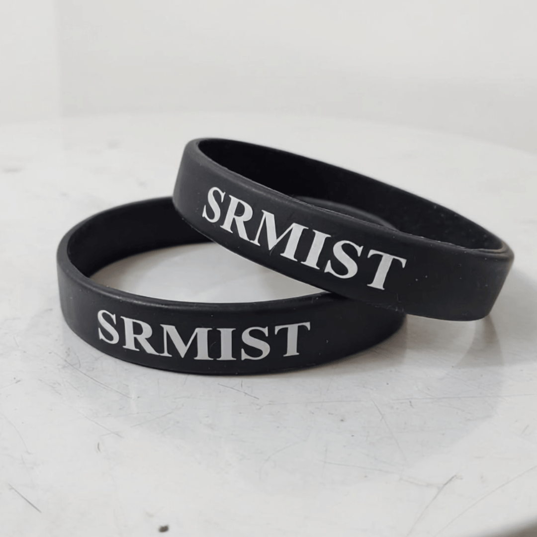 12mm size printed black siliocne wristbands