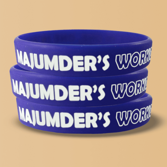 12mm Size - Blue Solid Colour - Custom Printed Silicone Wristbands