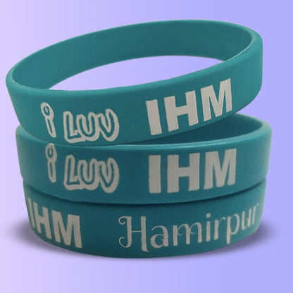 12mm Size - Teal Solid Colour - Custom Printed Silicone Wristbands