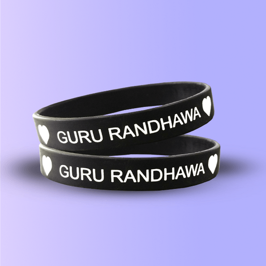 12mm Size - Black Solid Colour - Custom Printed Silicone Wristbands