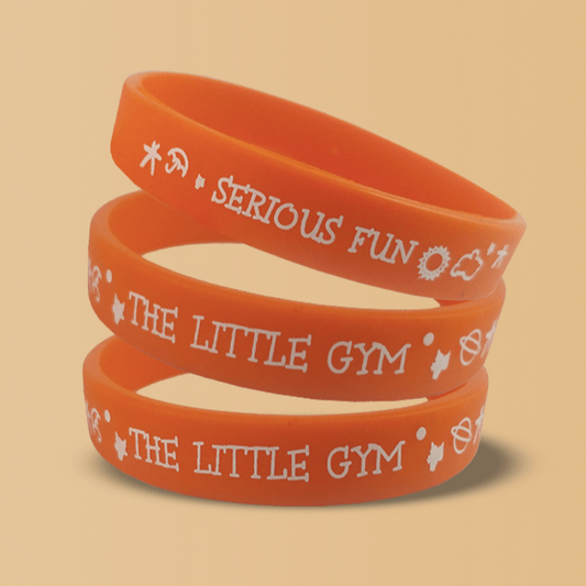 12mm Size - Orange Solid Colour - Custom Printed Silicone Wristbands