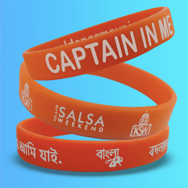 12mm Size - Orange Solid Colour - Custom Printed Silicone Wristbands