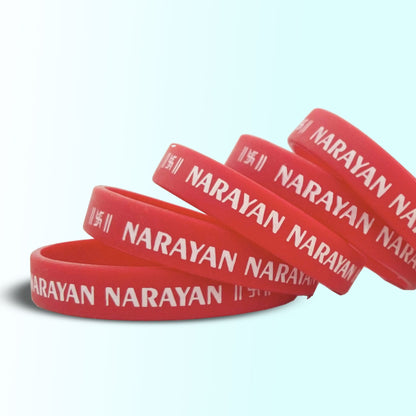 12mm Size - Red Solid Colour - Custom Printed Silicone Wristbands