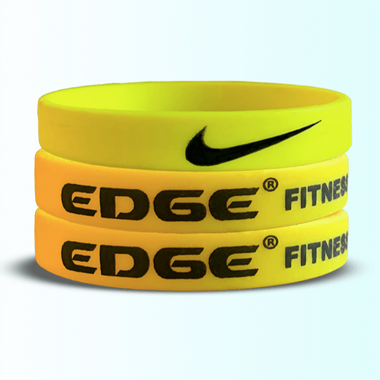 12mm Size - Yellow Solid Colour - Custom Printed Silicone Wristbands
