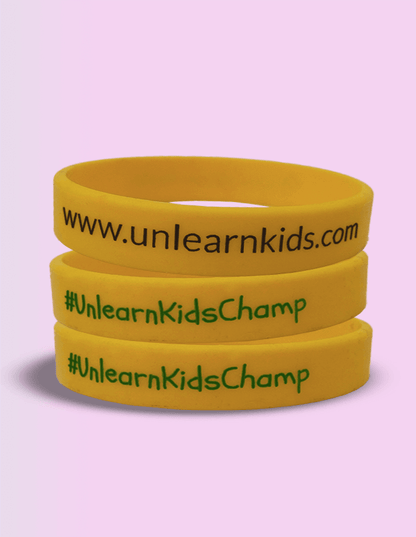 12mm Size - Yellow Solid Colour - Custom Printed Silicone Wristbands