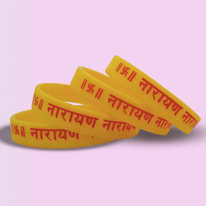 12mm Size - Yellow Solid Colour - Custom Printed Silicone Wristbands