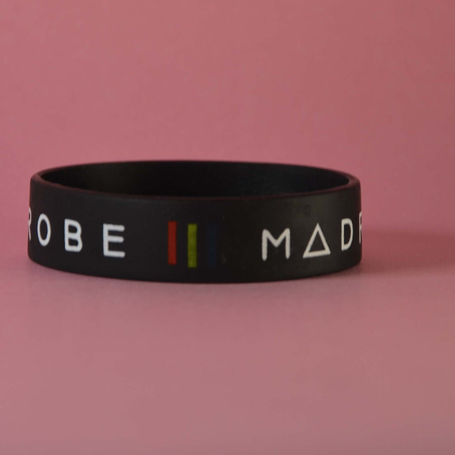 18mm Size - Black Solid Colour - Custom Printed Silicone Wristbands