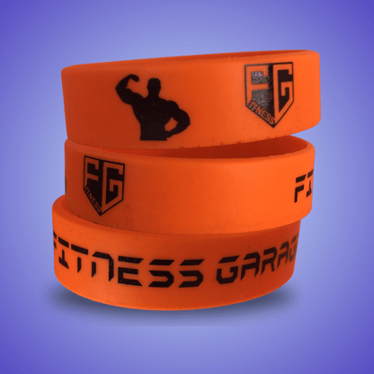 18mm Size - Orange Solid Colour - Custom Printed Silicone Wristbands