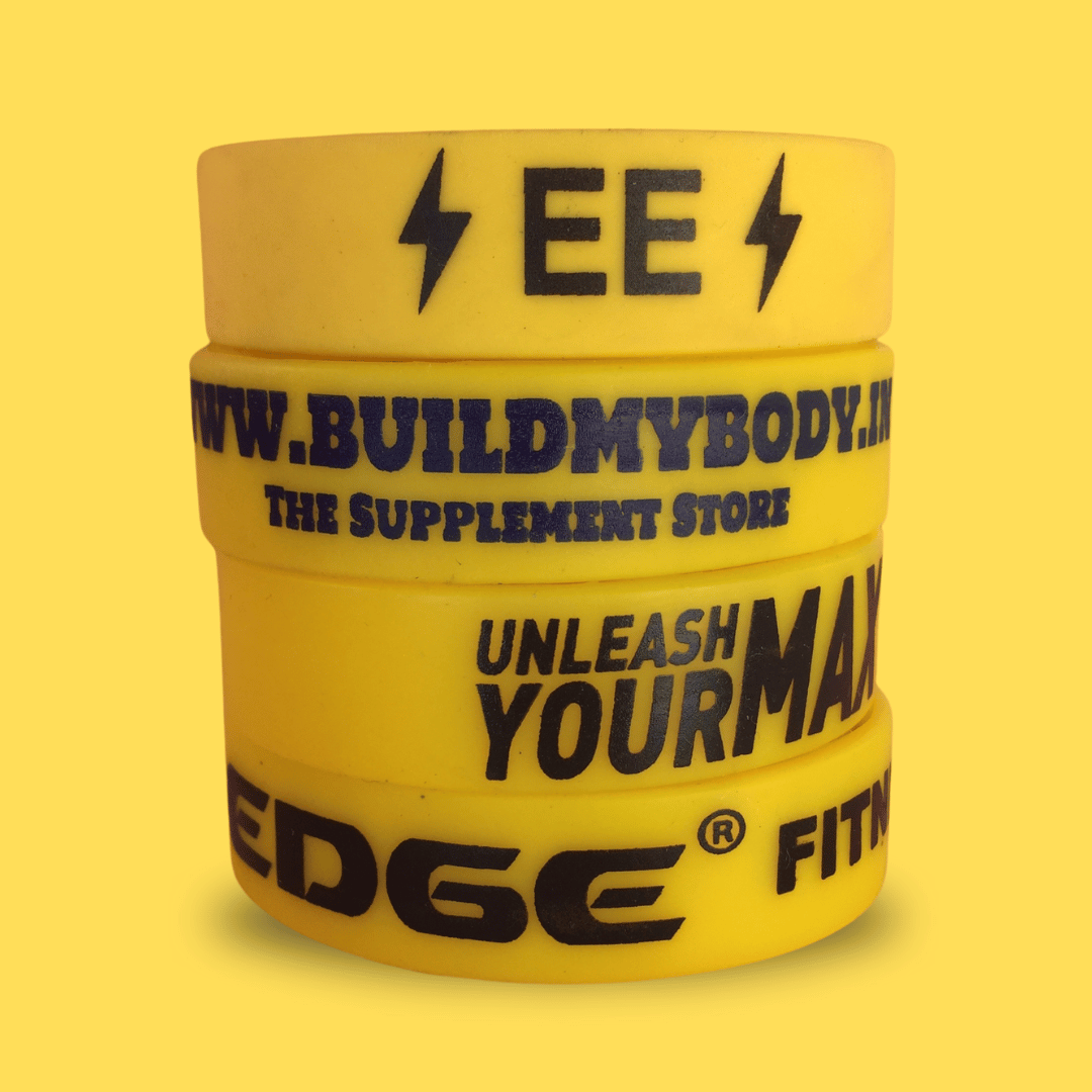 18mm Size - Yellow Solid Colour - Custom Printed Silicone Wristbands