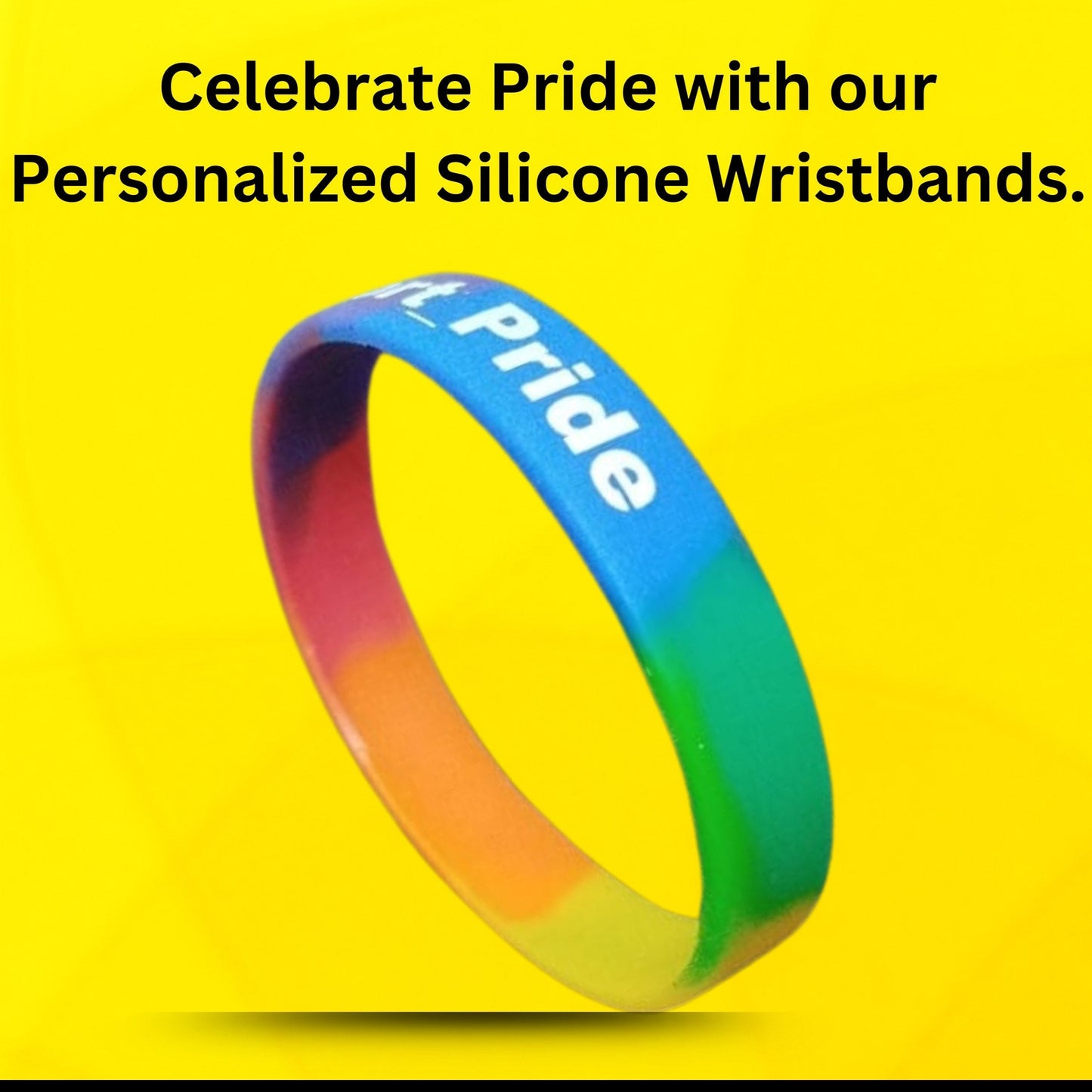 Pride Rainbow Colours Printed Silicone Wristbands India