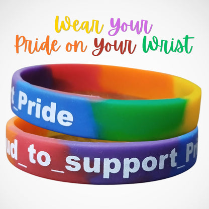 Pride Rainbow Colours Printed Silicone Wristbands India